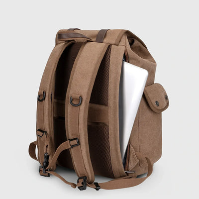 WITZMAN A8004-2 canvas travel backpack product view 23