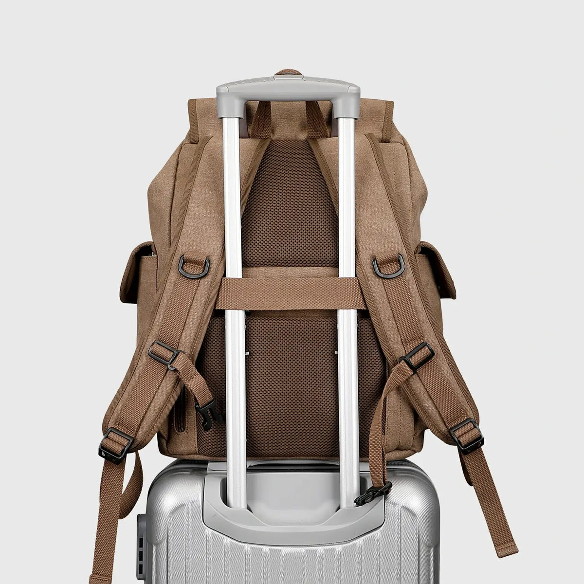 WITZMAN A8004-2 canvas travel backpack product view 26