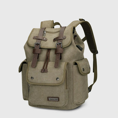 WITZMAN A8004-2 canvas travel backpack product view 11