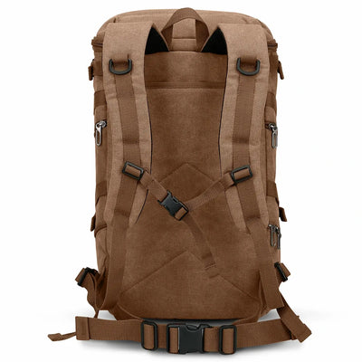 vintage Canvas Carry on Travel Backpack brown