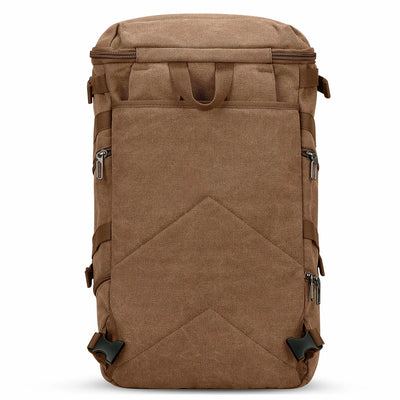 vintage Canvas Carry on Travel Backpack brown