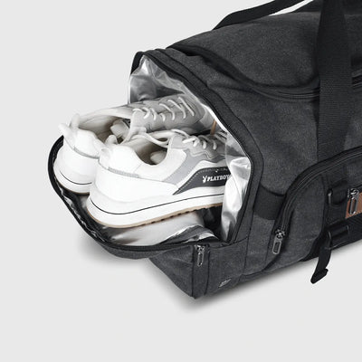 55L Canvas Duffle Bag for Men with Shoe Compartment A8032