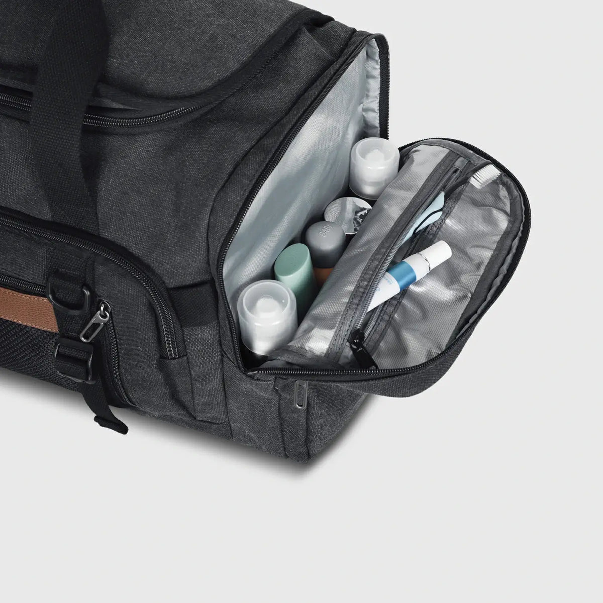 55L Canvas Duffle Bag for Men with Shoe Compartment A8032