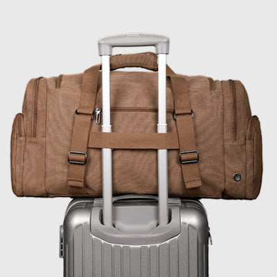 55L Canvas Duffle Bag for Men with Shoe Compartment A8032