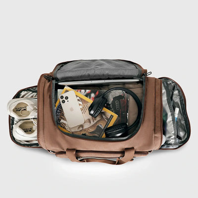 55L Canvas Duffle Bag for Men with Shoe Compartment A8032