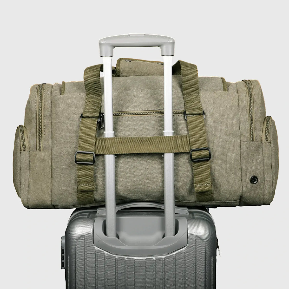 55L Canvas Duffle Bag for Men with Shoe Compartment A8032