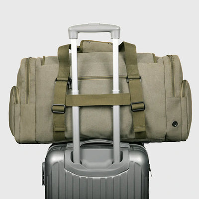 55L Canvas Duffle Bag for Men with Shoe Compartment A8032