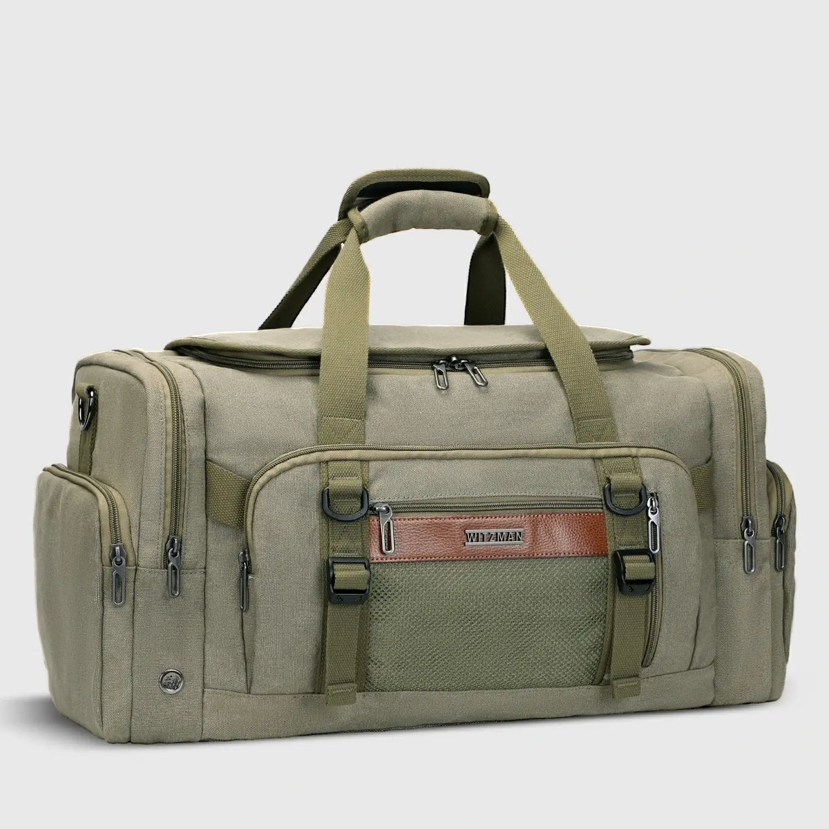 55L Canvas Duffle Bag for Men with Shoe Compartment A8032