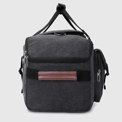 Canvas Duffle Bag with Shoe & Wet/Dry Compartments - A8035