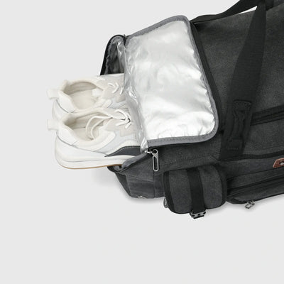 Canvas Duffle Bag with Shoe & Wet/Dry Compartments - A8035