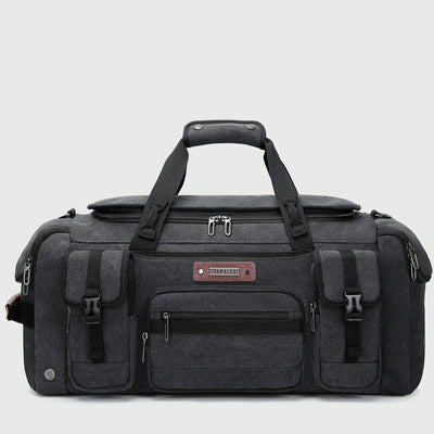 Canvas Duffle Bag with Shoe & Wet/Dry Compartments - A8035