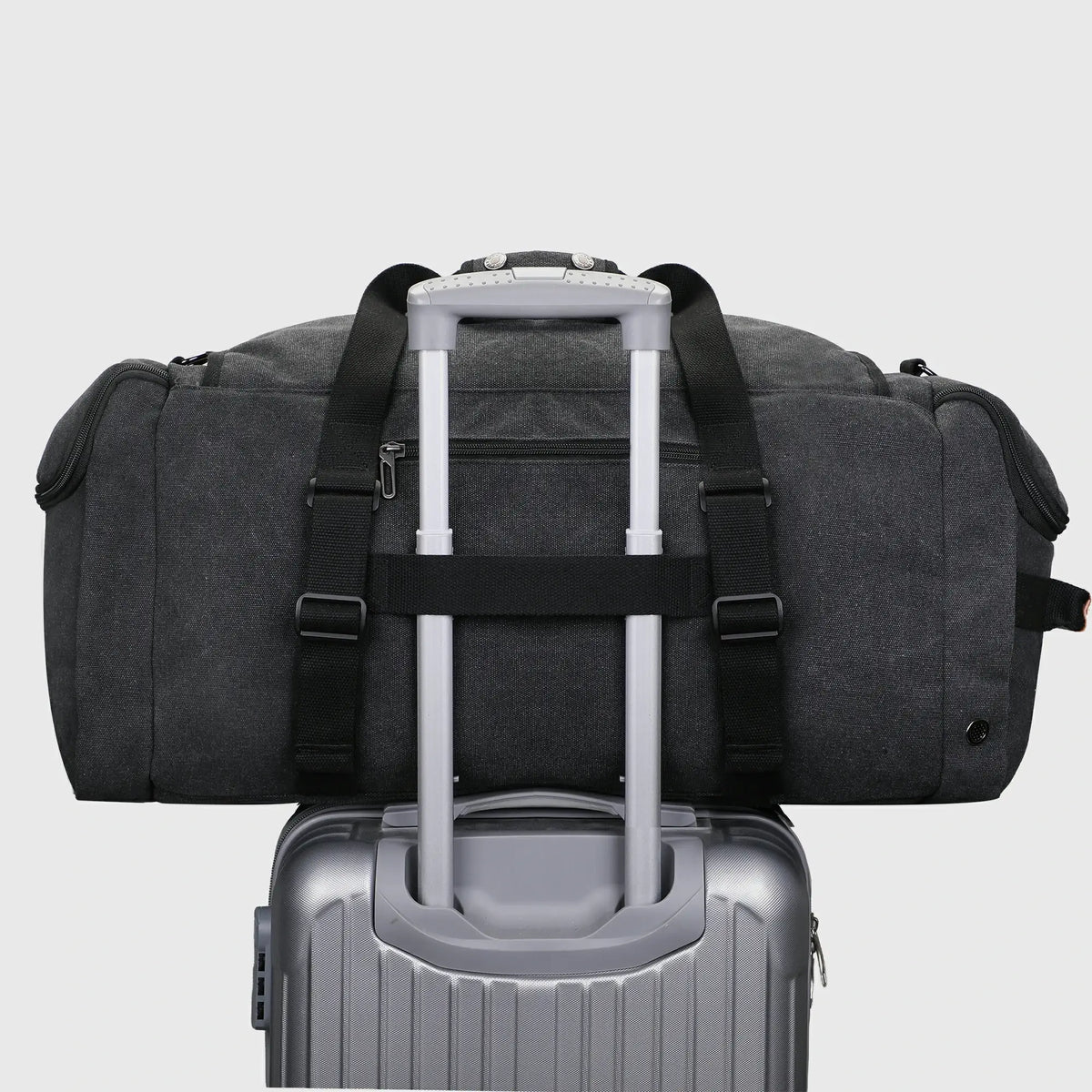 Canvas Duffle Bag with Shoe & Wet/Dry Compartments - A8035