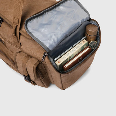 Canvas Duffle Bag with Shoe & Wet/Dry Compartments - A8035