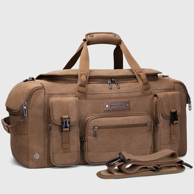 Canvas Duffle Bag with Shoe & Wet/Dry Compartments - A8035