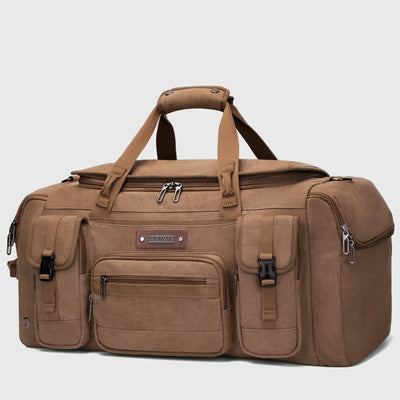 Canvas Duffle Bag with Shoe & Wet/Dry Compartments - A8035
