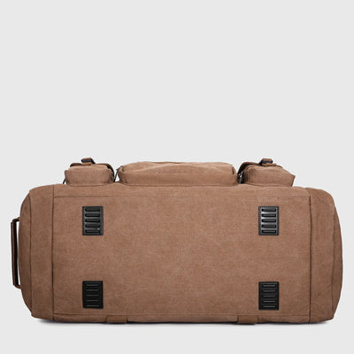 Canvas Duffle Bag with Shoe & Wet/Dry Compartments - A8035