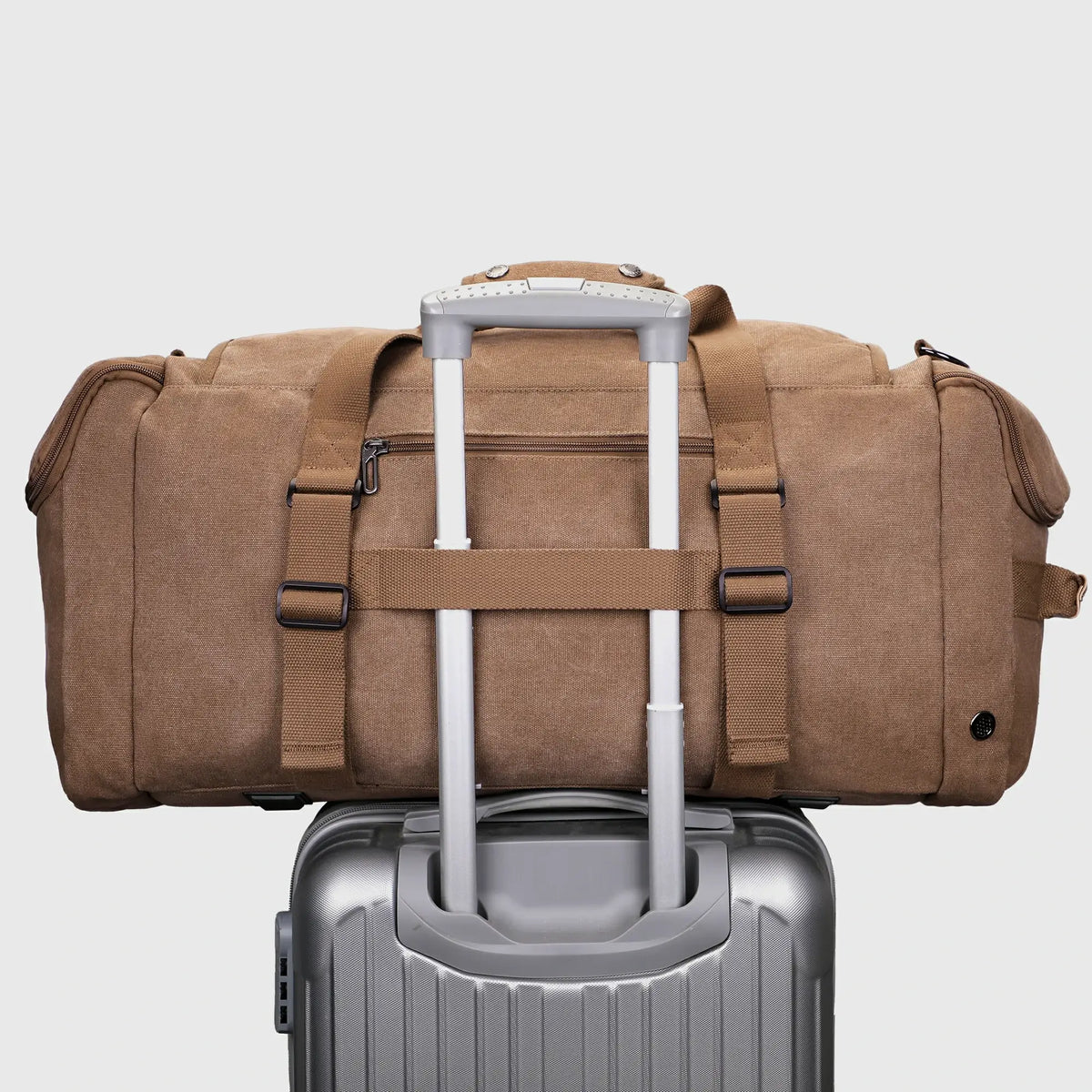 Canvas Duffle Bag with Shoe & Wet/Dry Compartments - A8035