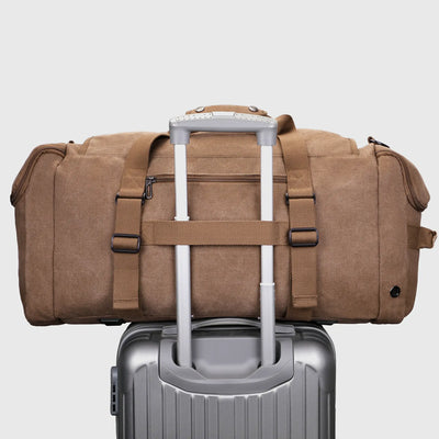 Canvas Duffle Bag with Shoe & Wet/Dry Compartments - A8035