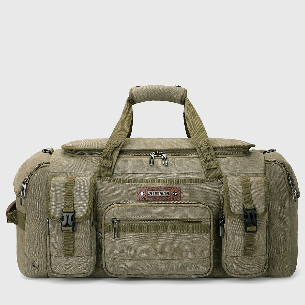 Canvas Duffle Bag with Shoe & Wet/Dry Compartments - A8035