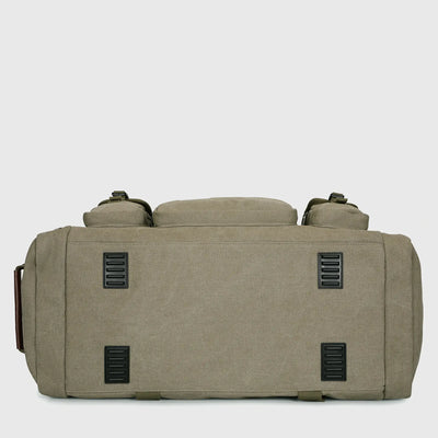 Canvas Duffle Bag with Shoe & Wet/Dry Compartments - A8035