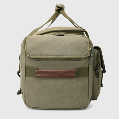 Canvas Duffle Bag with Shoe & Wet/Dry Compartments - A8035