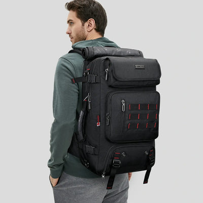 Multifunctional Leisure Carry on Travel Backpack black nylon pack for men witzman b682