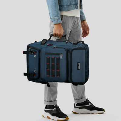 Multifunctional Leisure Carry on Travel Backpack sliver blue pack for men witzman b682 40L