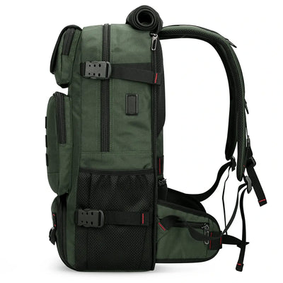 Multifunctional Leisure Carry on Travel Backpack sliver army green pack for men witzman b682 40L