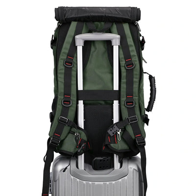 Multifunctional Leisure Carry on Travel Backpack sliver army green pack for men witzman b682 40L