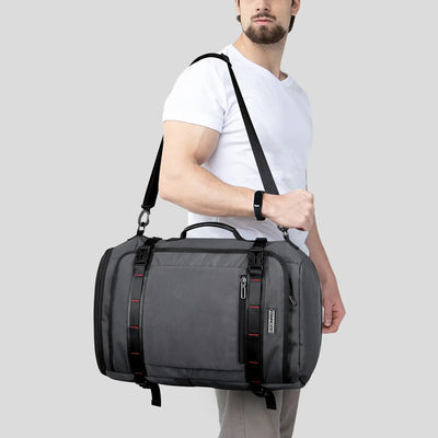 WITZMAN 35L sliver grey travel backpack for men nylon bag with usb port shoulder bag