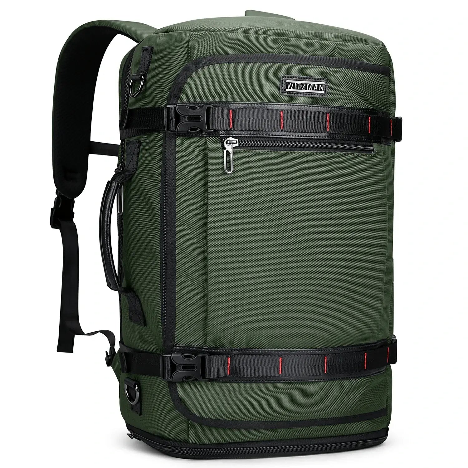 WITZMAN 35L army green travel backpack for men nylon carry on bag 