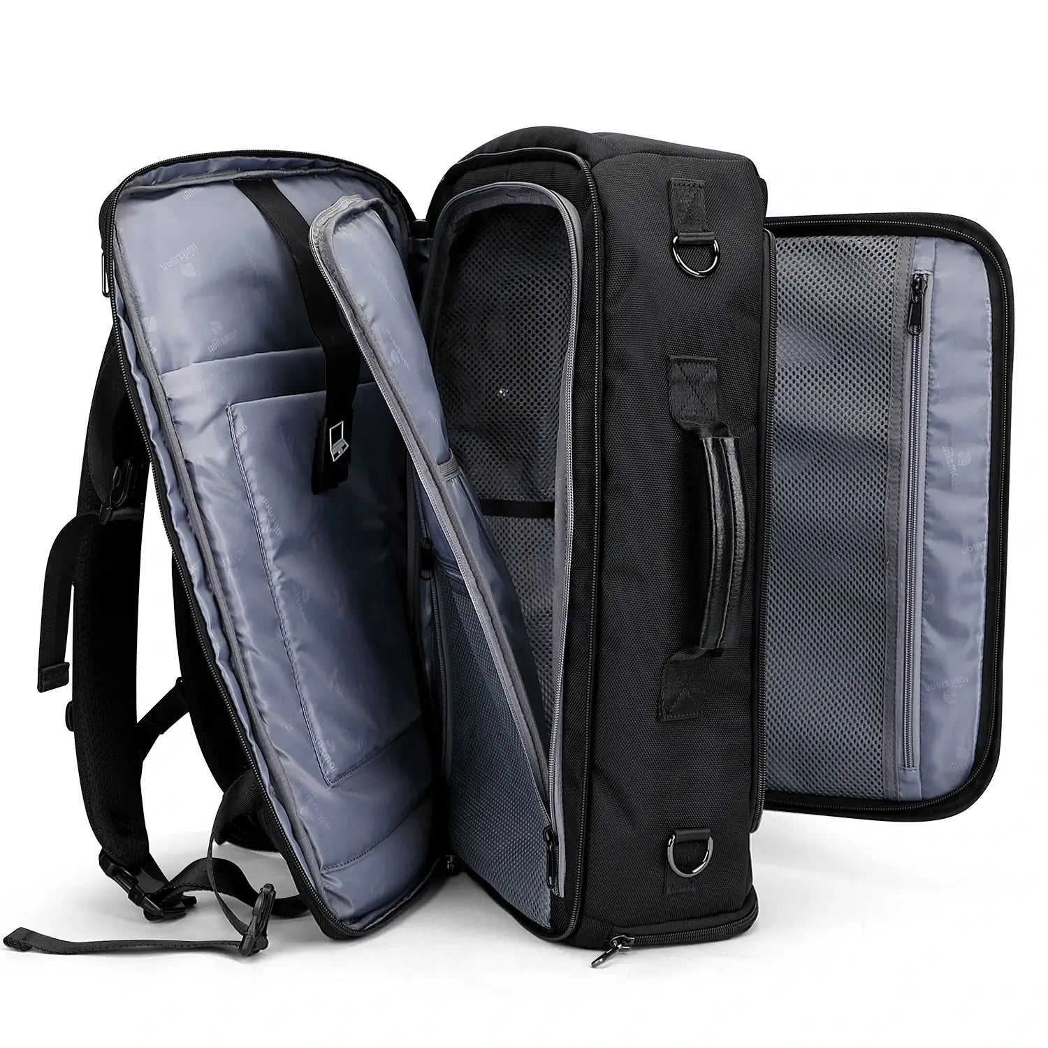 WITZMAN 35L black travel backpack for men nylon