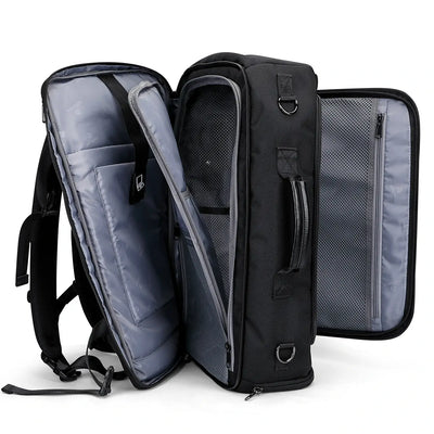 WITZMAN 35L black travel backpack for men nylon