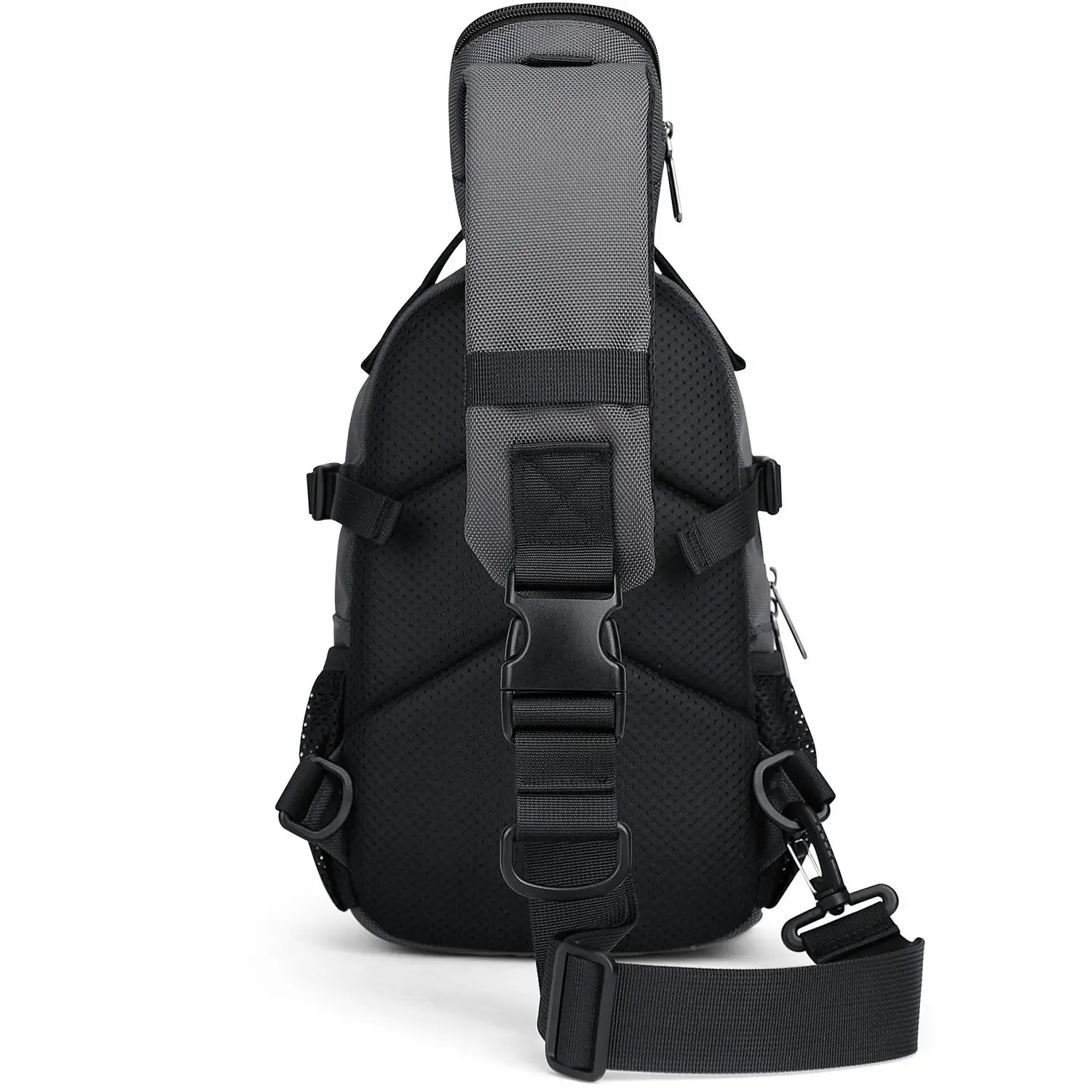 Borsa a Tracolla da Uomo in Nylon con Multitasche e Tasca sullo Spallaccio B734