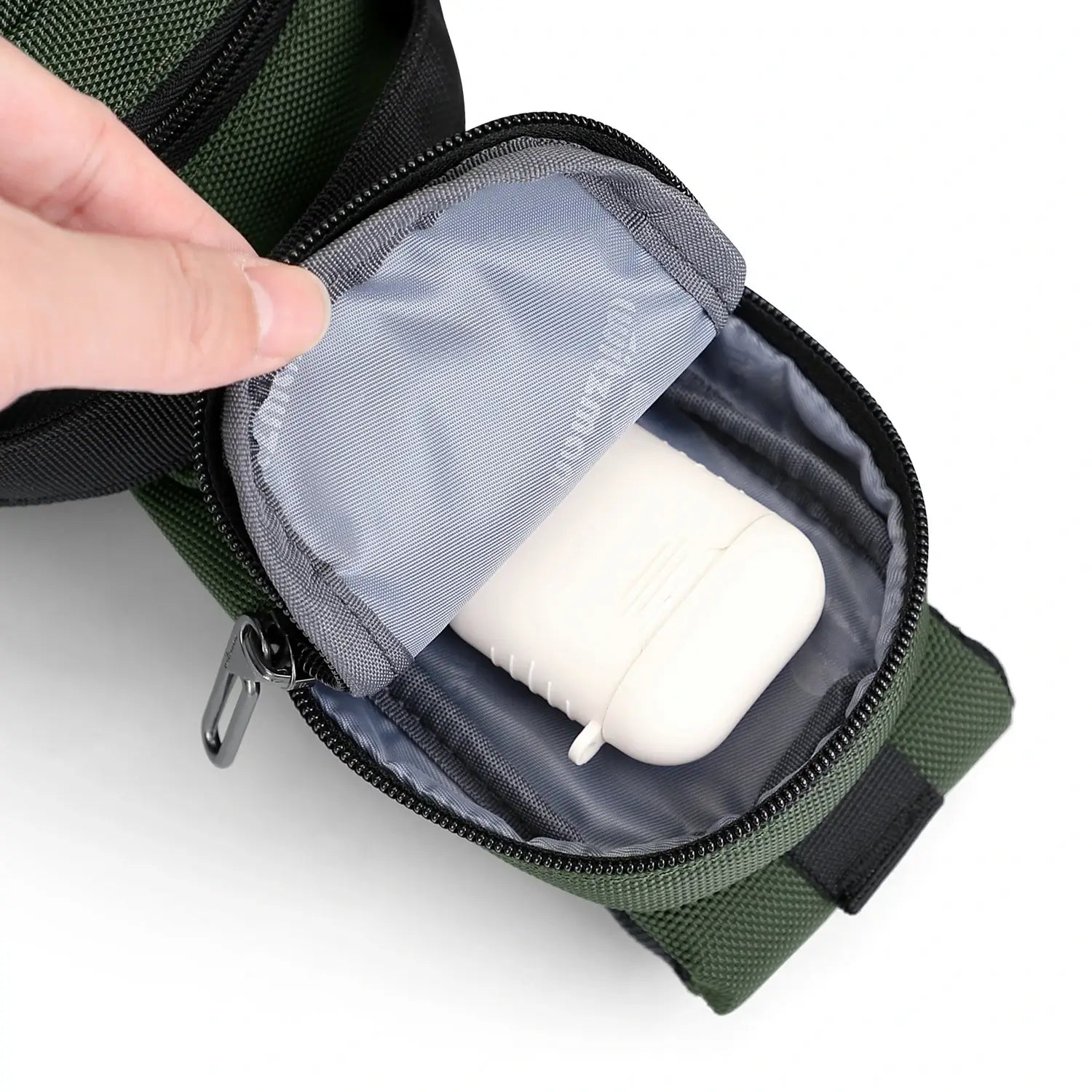 Borsa a Tracolla da Uomo in Nylon con Multitasche e Tasca sullo Spallaccio B734