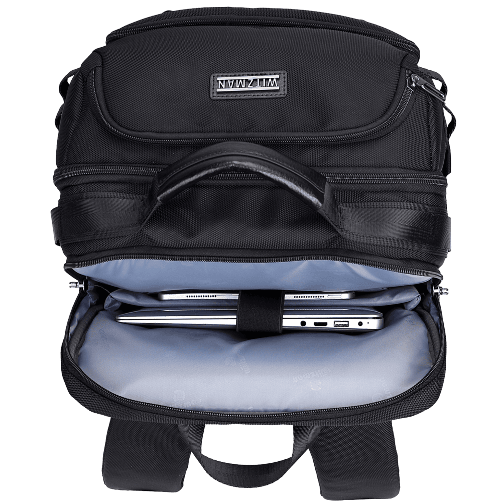 WITZMAN B739 interior showing padded laptop and tablet organization