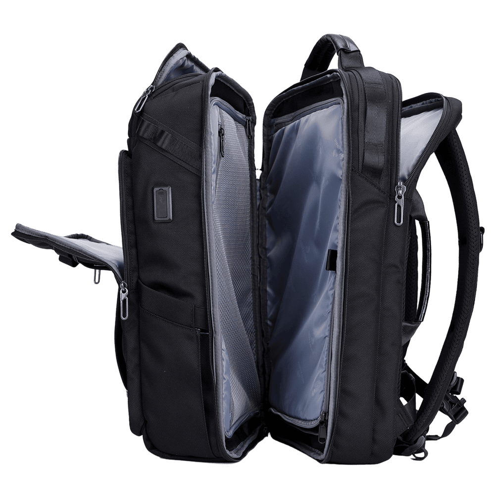 WITZMAN B739 opened flat to show its 180-degree suitcase-style packing access