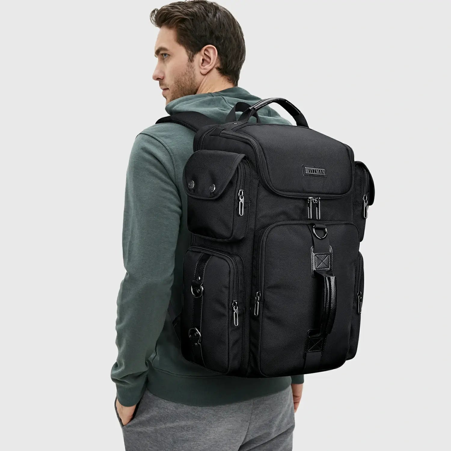 35L Carry On Travel Backpack for Men with Multi Pockets WITZMAN