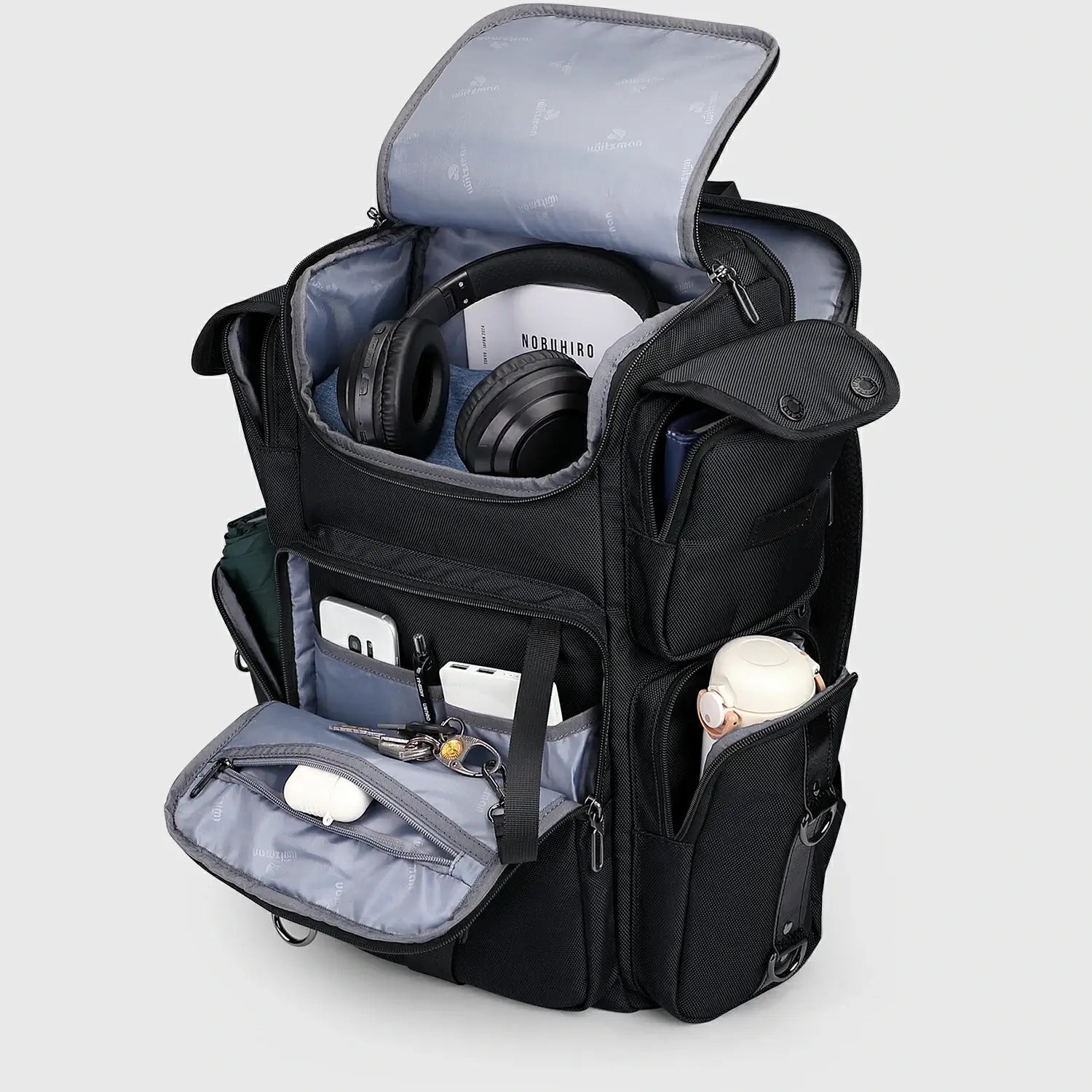 35L Carry On Travel Backpack for Men with Multi Pockets WITZMAN