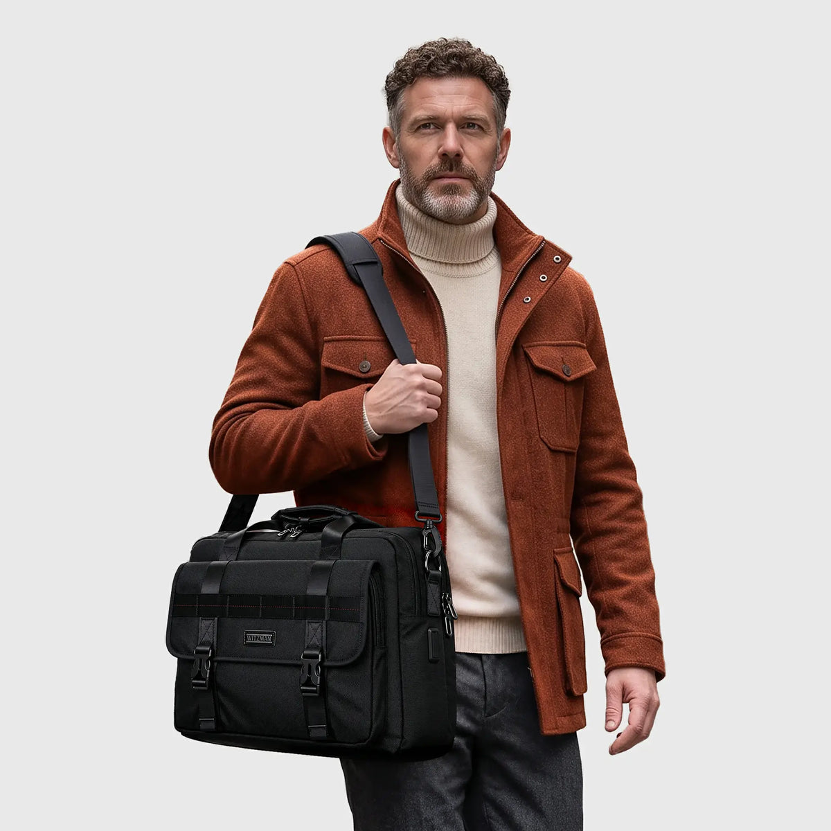 28L Laptop Briefcase for Men | 15.6-Inch Work Bag - B769