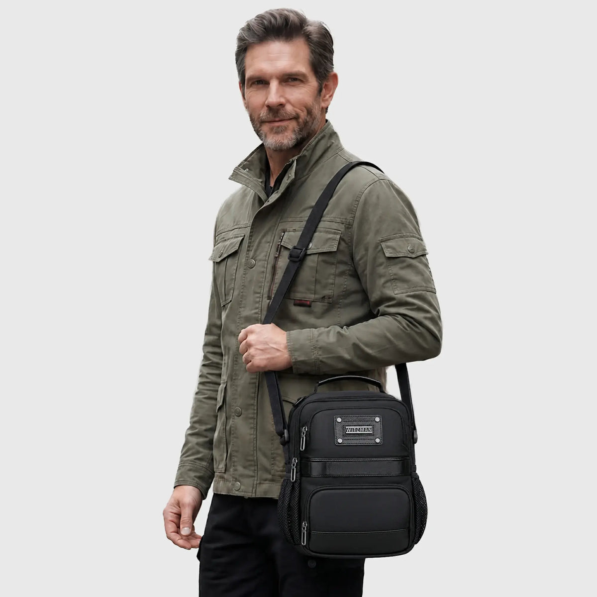 10L Crossbody Messenger Bag for Men with iPad Pocket B780