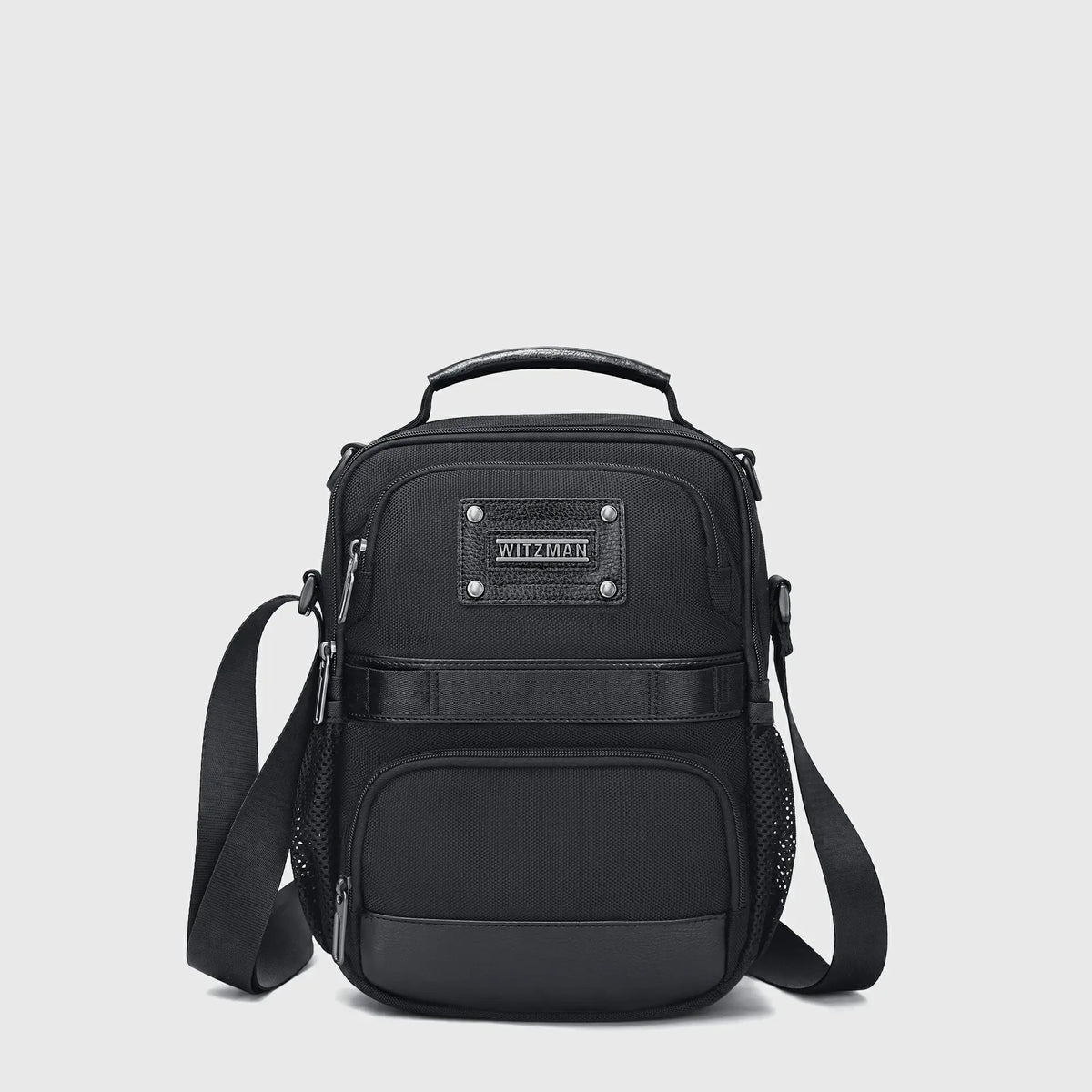 WITZMAN B780 crossbody messenger bag for men with multiple pockets and adjustable shoulder strap