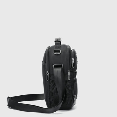 Water-resistant nylon shoulder bag for men for commuting work city travel and everyday carry