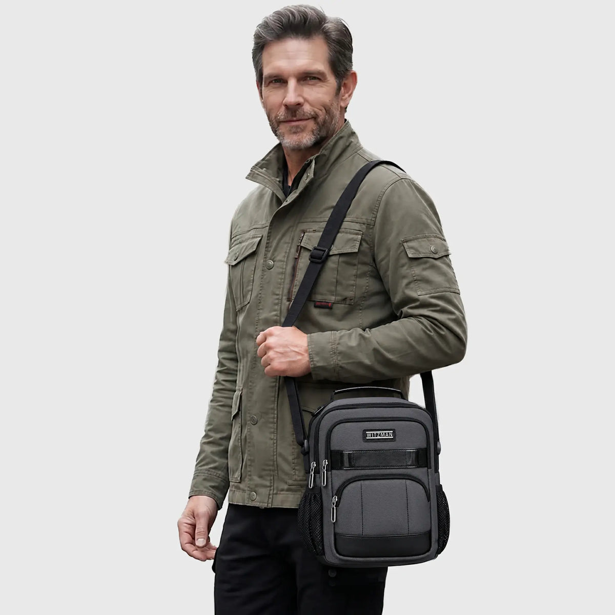 11L Crossbody Messenger Bag for Men with iPad Pocket B784