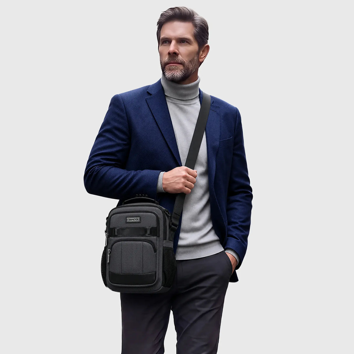 11L Crossbody Messenger Bag for Men with iPad Pocket B784