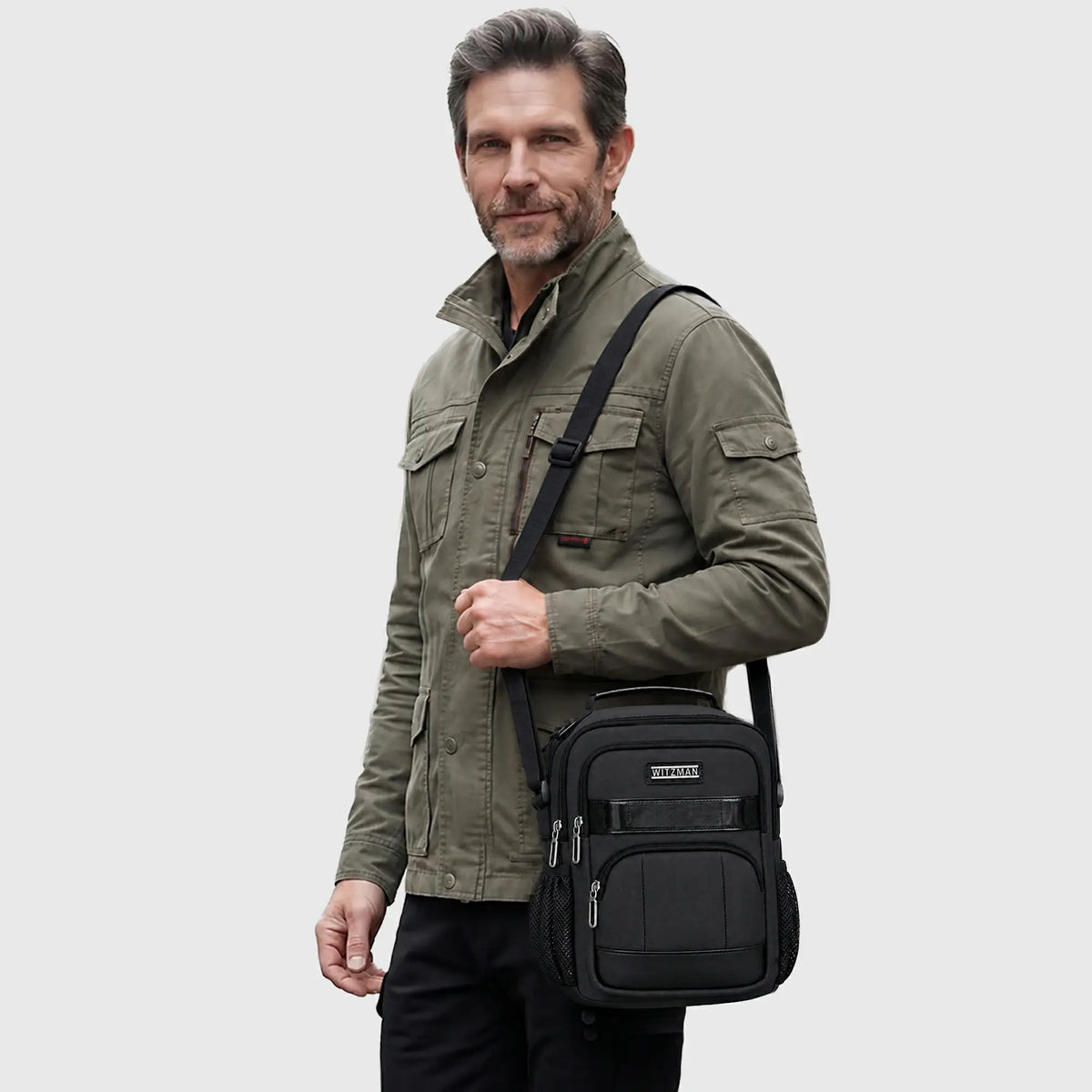 11L Crossbody Messenger Bag for Men with iPad Pocket B784
