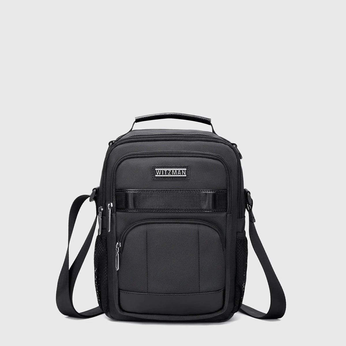 WITZMAN B784 crossbody messenger bag for men with multiple pockets and adjustable shoulder strap
