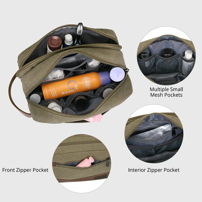 WITZMAN A8001 canvas toiletry bag product view 18