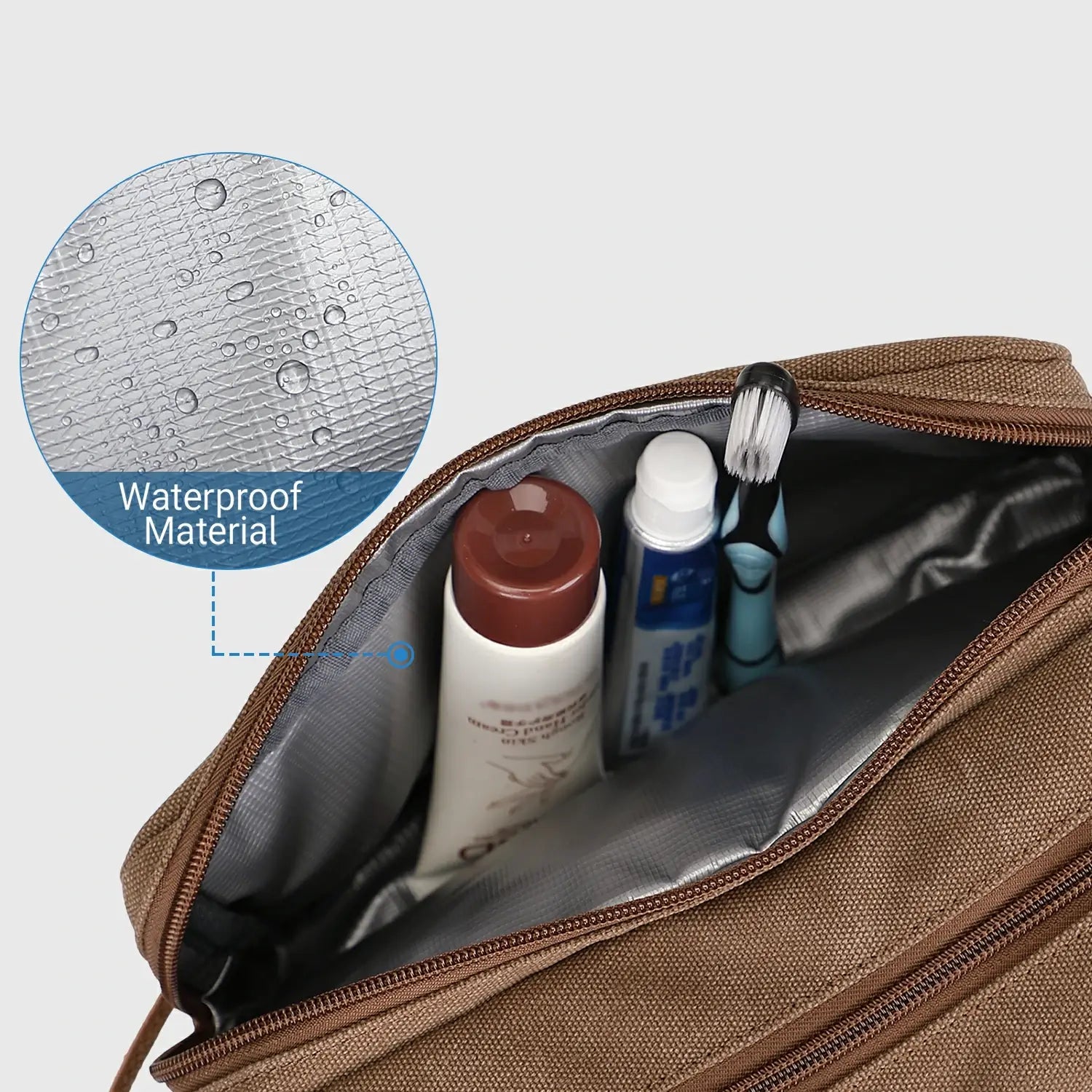 WITZMAN A8001 canvas toiletry bag product view 5