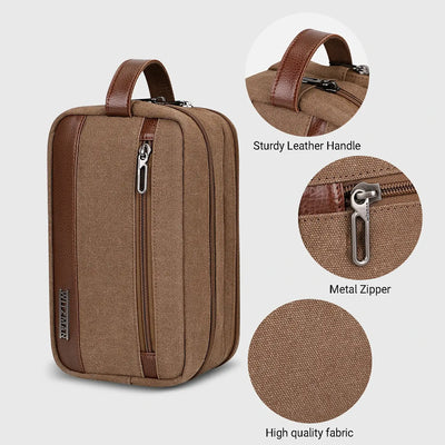 WITZMAN A8001 canvas toiletry bag product view 6